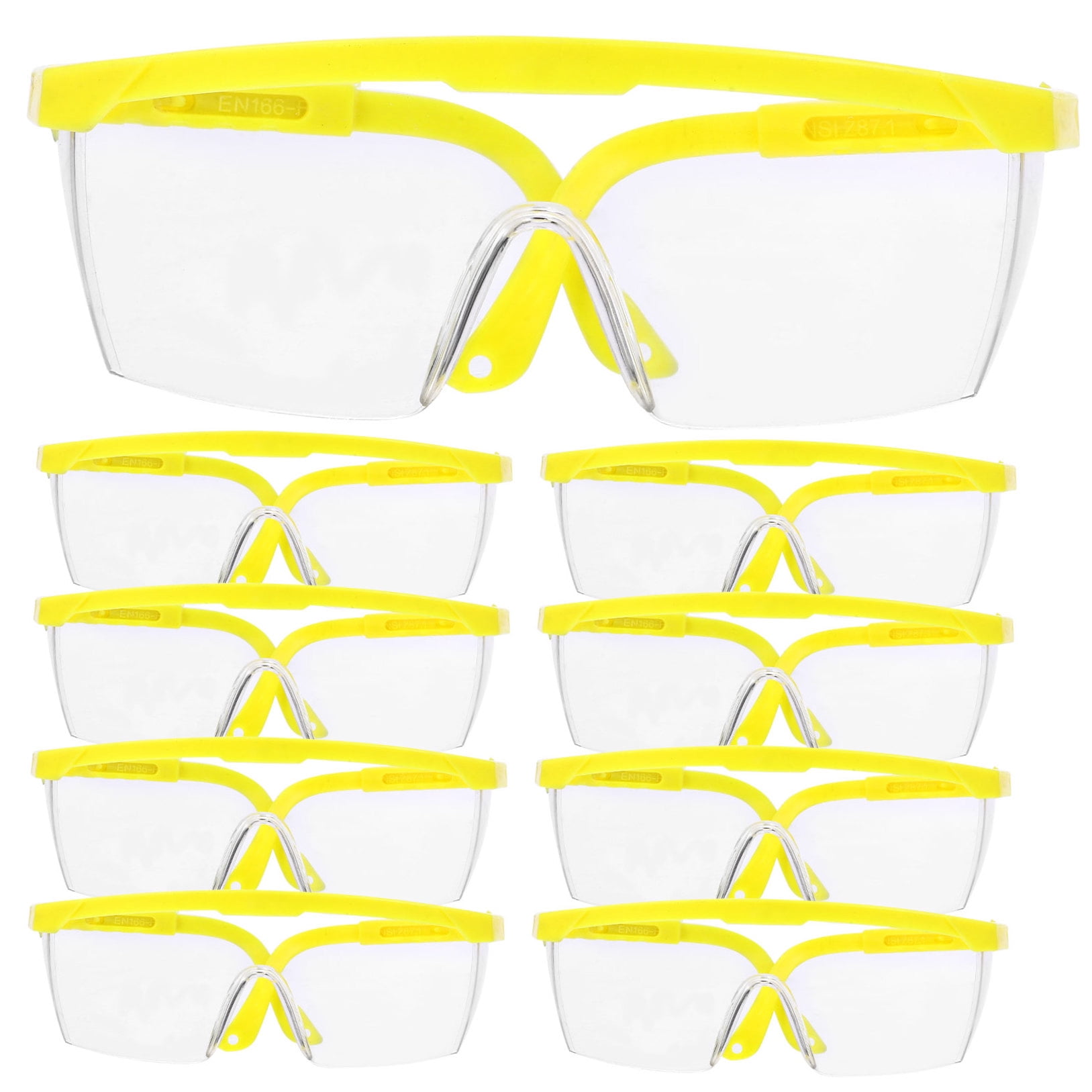LOLIPPYY 12Pack Protective Eyeglasses Yellow Frame PC Eye Protective Outdoor Surfing Back to School