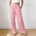 thumbnail image 6 of Dagugfen Athletic Pants for Women Loose Fitted Drawstring Elastic Waist Breathable Summer Casual Workout Full Length Pants, 6 of 8
