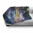 thumbnail image 3 of Space Soft Flannel Fleece Throw Blanket, Futuristic Abstract Interpretation of the Stars Planets Astronomy Theme, Cozy Plush for Indoor and Outdoor Use, 60" x 80", Multicolor, by Ambesonne, 3 of 6