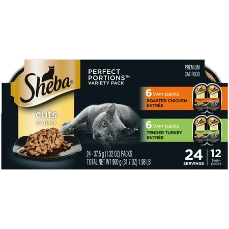 UPC: 0023100118338 | Sheba Perfect Portions Cuts Wet Cat Food Variety Pack 1.32 oz (12 Pack)