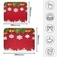 thumbnail image 2 of Ryvnso Red Background Snowflake Bell Dish Drying Mat for Kitchen Countertop 18x24 Large Dish Pad Drainer Rack Dish Sink Mats, 2 of 7