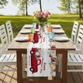 thumbnail image 4 of Table Runners 70 Inches Long Dress Scarves, Vintage Valentine's Day Farmhouse Coffee/Dining/Kitchen Table Decor, Holiday Table Runner, Floral Truck Romantic Wooden 13x70 Inch, 4 of 9