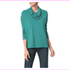 Jones New York Cowl?Neck Boxy Fit Hi?Low Pullover in Jade, S