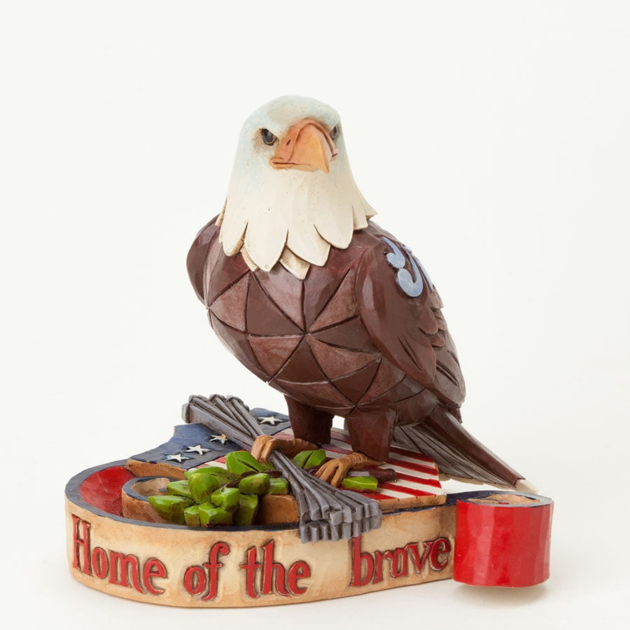Jim Shore Home of the Brave Mini Patriotic Eagle with American Flag Figurine - Walmart.com