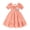 Pink, variant on ZEHJUHAN Toddler Girls' Solid Color Bubble Sleeve A-Line Dress With Hand-Crocheted 3D Flower, Summer Tie Back Sundress for Vacation & Holidays, Yellow,2Y