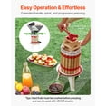 thumbnail image 4 of VEVOR Fruit Wine Press Manual Press for Wine Making 1.6 Gal/6L Wood Basket, 4 of 9