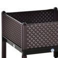 thumbnail image 4 of Outsunny Set of 2 Plastic Raised Garden Bed, Planter Box, Flower Vegetables Planting Container with Self-Watering Design and Drainage Holes for Patio Balcony, 4 of 9