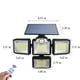 thumbnail image 3 of Fiudx Ofertas Relámpago Luces Para Exteriores, Luces Con Sensor De Movimiento Con Control Remoto, 4 Cabezales Led De Seguridad, Ip65, Iluminación De Pared Gran Angular De 270°, 3 of 7