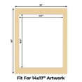 thumbnail image 2 of Beige Picture Frame Mat for 16x20 Frames - Fits 14x17 Photos - 10 Mats, 2 of 7