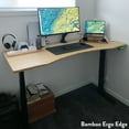 thumbnail image 4 of Desky Dual Ergo Edge Sit Stand Desk - Dark Bamboo / 60 X 30 Inches / White, 4 of 10