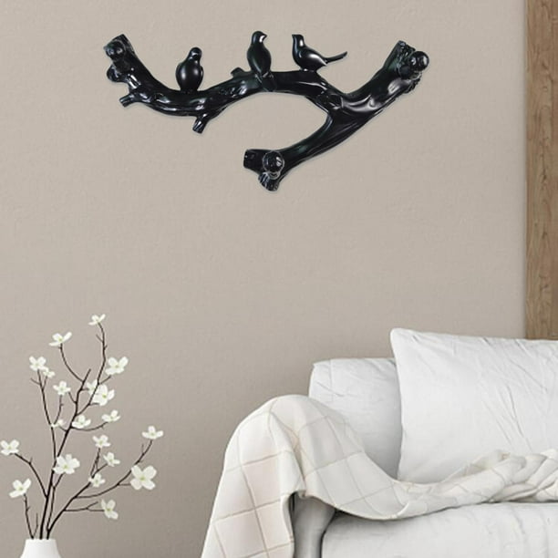 Perchas de resina para pajaros gancho para montaje en pared bolsa para sombrero abrigos tapa llave soporte para toallas estante organizacion Tamano pequeno Negro BLESIY Ganchos de pared Walmart en lin...