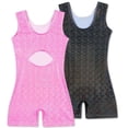 thumbnail image 2 of Aideaone 2 Pack Gymnastic Leotards for Girls Sparkly Kids Dance Unitards for Tumbling Ballet Dance Performance 4-8 Years, 2 of 7