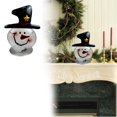 Christmas Snowman Candleware Popular Metal Glass Hand Painted Crafts