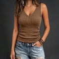 thumbnail image 5 of BUIGTTKLOP Womens Tank Tops Sleeveless Shirts Ribbed Fitted V- Neck Pullover Sweater Vest Comfy Soft Lightweight Basic Casual Going out Outfits, 5 of 8