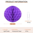 thumbnail image 2 of Uxcell 8 Pcs Honeycomb Balls, 6" Dia Honeycomb Flower Paper Pom Poms Paper Flowers Crafts for DIY Crafting Home Decor Birthday Christmas Party, Light Purple, 2 of 7