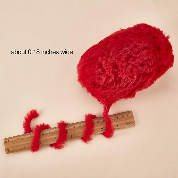 1 Roll Skeins Super Soft Fur Yarn Chunky Fluffy Faux Fur Yarn Fluffy Eyelash Yarn for Crochet Knit Blanket Rug Clothes Knitting-30m(1×32.8yds,51g×1)