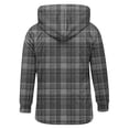 thumbnail image 4 of RongHuan Big and Tall Plaid Jacket Mens Fleece Lined Flannel Shirt Jackets with Hood Fall Winter Button Down Outerwear Casual Long Sleeve Coat, 4 of 4
