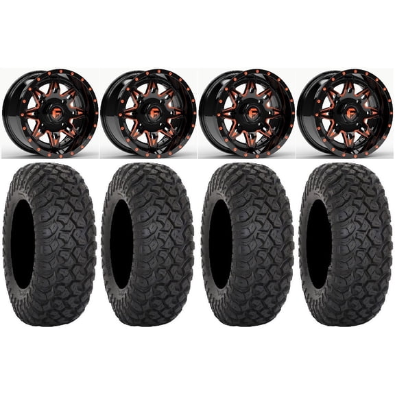 Fuel Lethal Orange 15" Wheels 32" RT320 Tires Polaris RZR XP 1000 / PRO XP / Ranger XP 900/1000
