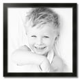 thumbnail image 2 of ArtToFrames 25" x 25" Honors Black with Silver Picture Frame, 25x25 inch Black Wood Poster Frame (WOM-5157),  Pack, 2 of 7
