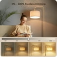 thumbnail image 2 of EDISHINE Modern Arc Gold Floor Lamps for Living Room with Remote, 5CCT, Dimmable, Metal Pole Lamps with Shade for Bedroom, Office, Read Lighting, Bulb Included, 2 of 7