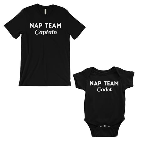 

Nap Team Captain Cadet Dad and Baby Matching Outfits Black Kind