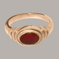 thumbnail image 5 of LBG British Made 10k Rose Gold Ring with Natural Carnelian Unisex Engagement Ring - 33 size options - Size 4, 5 of 6
