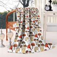 thumbnail image 2 of Colorful Mushroom Group White Pattern Blanket,Comfortable Soft Flannel Throw Blanket,All Season,Warm Lightweight Blankets for Sofa Bed Couch Living Room Chair,40"x50", 2 of 4