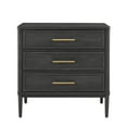 Better Homes & Gardens Oaklee 3Drawer Nightstand with USB, Charcoal