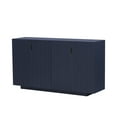 thumbnail image 6 of Tcbosik Storage Cabinet with 4 Fluted Doors, Kitchen Cupboard with Adjustable Shelves, Accent Cabinet for Living Room, Entryway, Antique Navy, 6 of 10