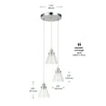 thumbnail image 3 of Globe Electric Jackson 3-Light Chrome Pendant with Clear Glass Shade, Bulbs Included, 61037, 3 of 7