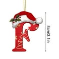 thumbnail image 3 of Begzeat 26 Letter Ornaments Christmas Tree Decoration, Red Pendant Personalized,26 Letter Christmas Tree Hanging,Christmas Ornament for Christmas Tree (F), 3 of 9