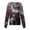 21# Red, variant on Halloween Scrub Jackets for Women Pumpkin Ghost Bat Print Shirts Snap Front Short Sleeve Nursing Uniform with Pockets Spooky Medical Work Cardigan Jacket,Black,S