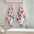 thumbnail image 4 of Marine Anchor Pattern Hand Towels, Steering Wheel Lifebuoy Kitchen Towel Ultra Soft and Absorbent,Decorative Fingertip Face Towel for Bathroom Hotel, 2 PCS, 28.3"x 14.4", 4 of 5