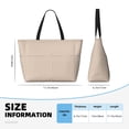 thumbnail image 4 of Fotbe Brown Gingham Bolsa de Viaje para Playa - Resistente al Agua, Bolsa Tote de Gran Capacidad y Ligera con 7 Bolsillos para Mujeres y Hombres, 4 of 7