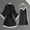 Black, variant on 2 Piece Pajamas Sets Women's Robe, Silky Short Bathrobe with Belt for Bridal, Bridesmaid, Honeymoon & Loungewear Black L