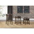 thumbnail image 3 of Lexicon Whitby 30.5 Inch Pub Height Round Swivel Seat Bar Stool, Brown (2 Pack), 3 of 3