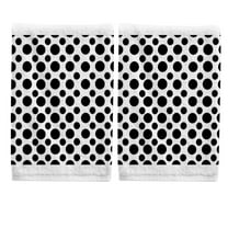 Ryvnso Black Polka Dots on White Hand Towels Set for Bathroom Cotton Face Towel Decorative 15.5x29.5 inch