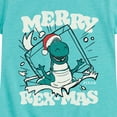 thumbnail image 3 of Toy Story - Merry Rexmas - Youth Girls Fitted Short Sleeve T-Shirt, 3 of 5