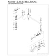 thumbnail image 6 of Kingston Brass KS310BALAC Heirloom Wall Mount Pot Filler Faucet, Antique Copper, 6 of 8