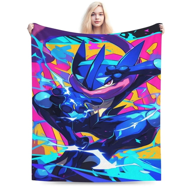 Manta Greninja de franela ultra suave, cálida y acogedora, regalo para niños, niñas, adultos, viajes, camping, sofá cama, 50 x 40 pulgadas