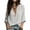 Gray, variant on Womens Tops Casual 100% Cotton Deep V-Neck Three-Quarter Sleeve Top