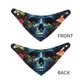 thumbnail image 3 of Naloa Butterfly Flower Skull A Dog Bandana Large and Small-Dog Scarf Bib Handkerchief Accessories for Dogs and Cats(S-L)-Medium, 3 of 5