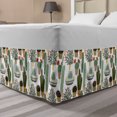 thumbnail image 1 of Cactus Bed Skirt, Pattern with Succulent Plants and Cactuses in Pots Botanical Floral Mexican Garden, Elastic Bedskirt Dust Ruffle Wrap Around for Bedding Decor, 4 Sizes, Multicolor, by Ambesonne, 1 of 2