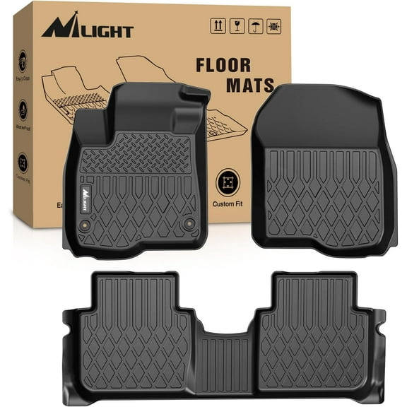 Nilight TPE Floor Mats for Honda CRV CR-V 2023 2024(Fuel and Hybrid Model),All Weather Custom Fit Heavy Duty Floor Liners,Black