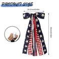 thumbnail image 3 of Patriotic Decorations, 1Pcs Large Patriotic Ribbon Bow, 4Th Of July Red White And Blue Bows Clip-On Star Sash Patriotic Wreaths For Front Door Indoor Outdoor Memorial Day Decoration(Blue), 3 of 9