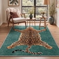 thumbnail image 4 of GENIMO 6'x9' Area Rug for Living Room, Washable Non Slip Soft Animal Print Rug for Bedroom Dining Room Home Office, Teal, 4 of 7