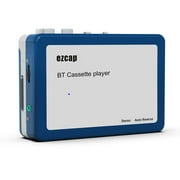 ezcap Cassette Player,Auto BT Tape Portable BT Cassette Player BT 4.2 Auto Reverse Audio Player Tape Audio Tape Auto Audio Cassette Player Tape Player