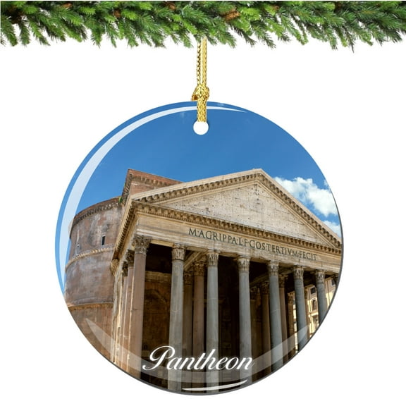 Roman Pantheon Christmas Ornament Porcelain