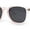 Pink Black, variant on Pop Color Thin Plastic Rounded Rectangle Horn Rim Keyhole Sunglasses Yellow Black