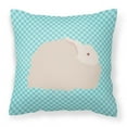 thumbnail image 1 of Carolines Treasures BB8133PW1818 Fluffy Angora Rabbit Blue Check Fabric Decorative Pillow, 18 x 18 in., 1 of 2